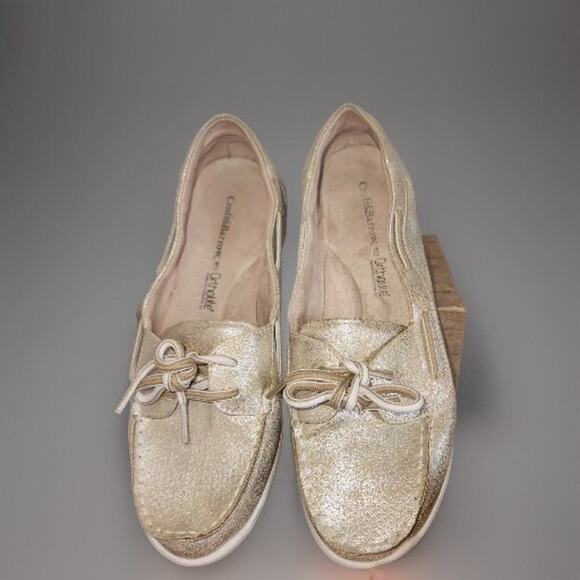Croft and Barrow with Ortholite Comfort Boat Shoes Womens Size 9M Shimmery Gold - Picture 1 of 8